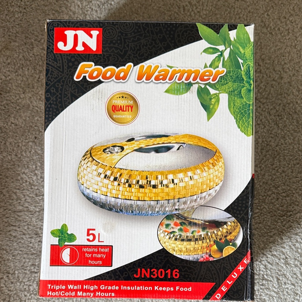 Gold Insulated Food Warmer 5L